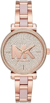 Michael Kors Sofie Watch for Women, Quartz movement with Stainless steel or Leather strap