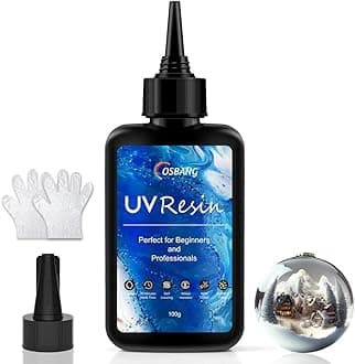 OSBANG 100g UV Resin, Crystal Clear UV Resin for Beginners and Professionals, UV Resin Hard Type, UV Resin Kit for Jewelry Making, DIY Craft, Decor