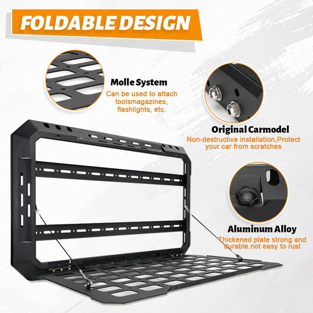 MAIKER Rear Window Molle Panel, Modular Tactical Storage Panel System, Rear Window Platform for Off-Road Accessories Compatible with Ford Bronco 2021-2024 4-Door Hardtop