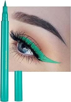 Liquid Eyeliner, Green Eyeliner Liquid, Long-lasting Colored Eyeliners, White Black Red Brown Purple Waterproof High-pigmented Colorful Eyeliners for Eye Makeup,1PC Green