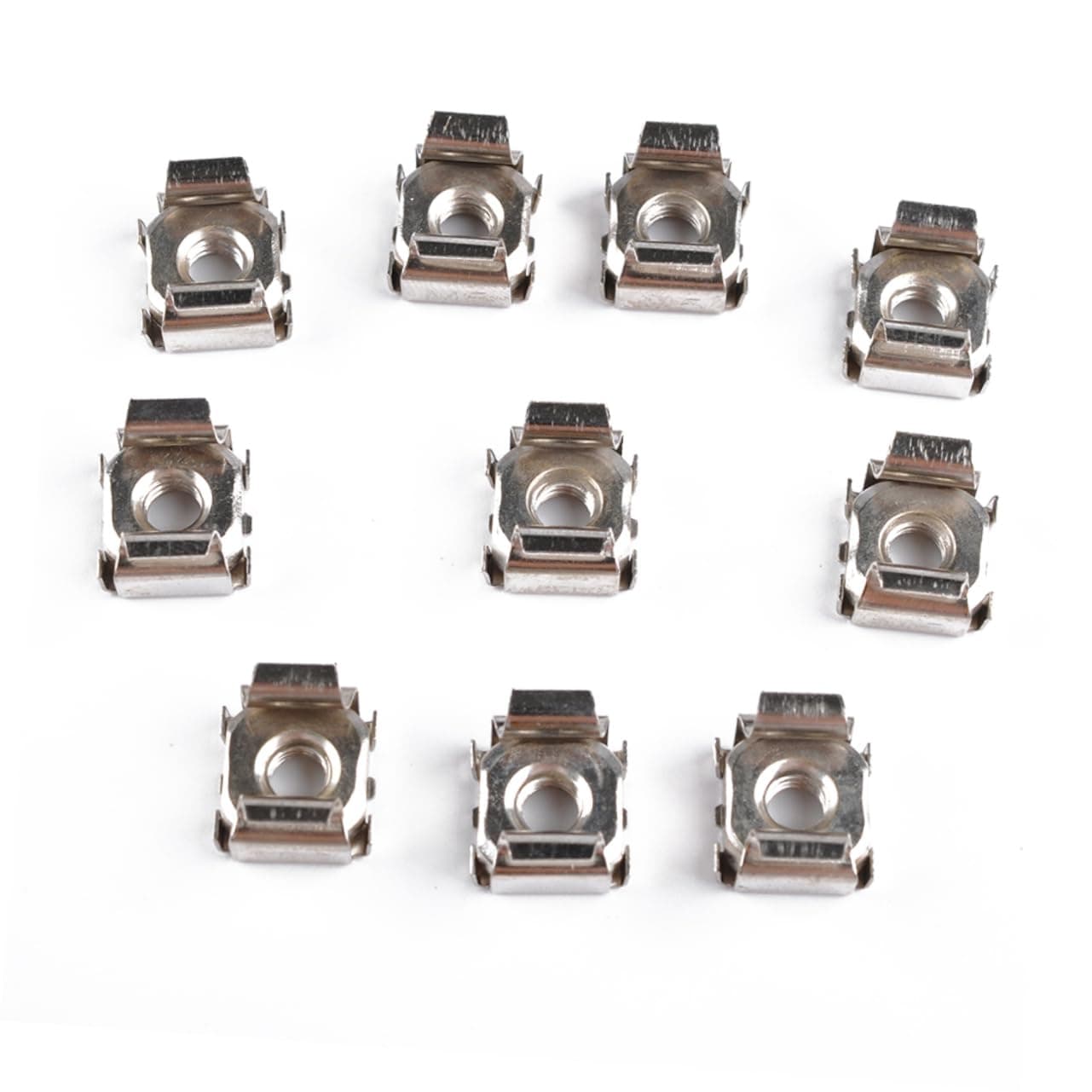 T-nuts 10pcs Cabinet Screws Nylon Washers Nuts in Shell Cage Nuts and Washer Mount Server Nuts T Nut Cage Nuts and Mounting Screw Cage Nuts and Screw Square Hole Cage Nut and Screw