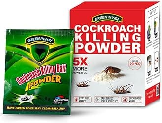 royalkart Green RiverCockroach Killing Bait Killer | Effective Miraculous Powder Sachets (Pack of 20)