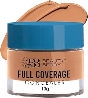 Beauty Berry Full Coverage Concealer - Brown Corrector, 10g | Easy to Blend, Ultra Lightweight & Long Lasting Concealer | Creamy Texture, Highly Pigmented, Waterproof Concealer for Face Makeup