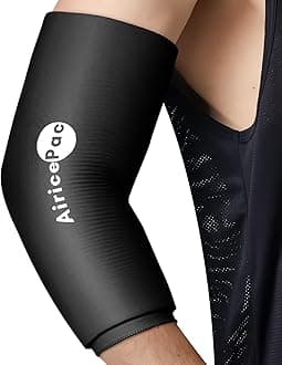 AiricePac Elbow Ice Pack for Tendonitis and Ice Pack Wrap Sleeve for Tennis Elbow & Golfers Arm Ice Pack for Injuries Reusable Calf Cold Compression for Pain Relief
