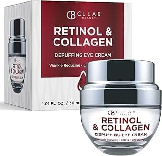 Retinol Eye Cream with Collagen - Anti-Aging, Hydrating & Reduces Puffiness & Wrinkles - Dermatologist Tested, Cruelty-Free Korean Skin Care for All Skin Types - 1.01 Fl. Oz