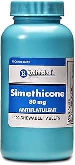 Reliable 1 Simethicone 80mg Anti-Gas 100 Peppermint Tablets (1 Bottle)