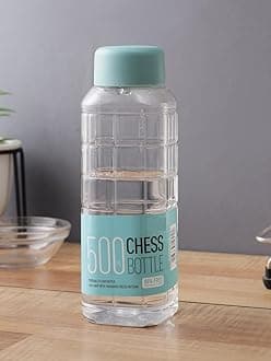 Small Bpa Free Plastic Water Bottle For office and School, Plastic PET Water Bottle For Kids & Adult- Cute Transparent Bottle For Water, Juice, Mojito (Pack Of 1, 500 ml)