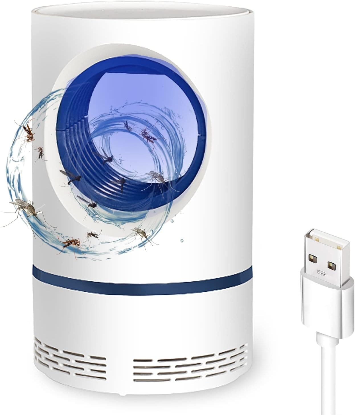 Electric Mosquito Killer, Fly Insect Killer Machine, Insect Bug Zapper,Fly Catcher and Trap Killer LED Lamp for Restaurants,Home, Kitchen, Kids Bedroom,Outdoor Office (C-White)