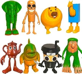 Dlishka Italian Brainrot Action Figures Set,8-Piece Funny Collectible Figures for Kids & Adults,Tralalero Tralala-Inspired,Creative Shark,Monkey and More Toys,Safe Gifts for Fans Ages 6+ (D 8PCS)