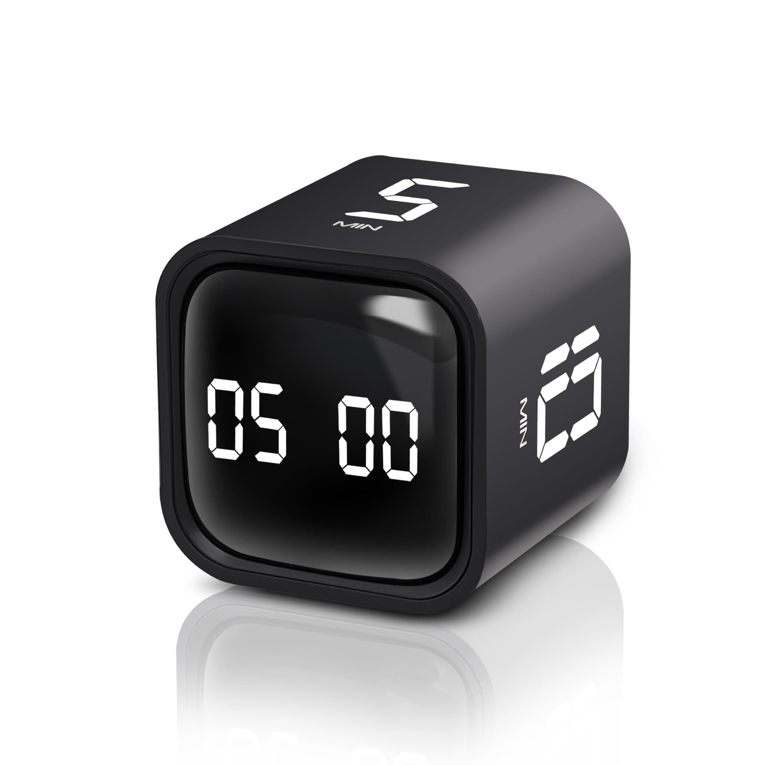 VEWINGL Cube Pomodoro Timer, 5/10/30/60 Minutes and Custom Countdown, Productivity Timer, Pause and Resume, Silent, Vibrate and Adjustable Sound Alarm for Tasks, Work, Study, Kitchen