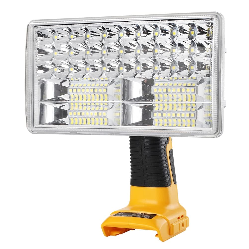 Cordless LED Work Light with USB Port Compatible with Dewalt 18V Lithium Battery, 30W 3300LM Multi-Functional Outdoor Flashlight,Jobsite Light,110 Degree Pivoting Zinc Alloy Head