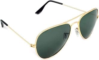 JUST-STYLE Unisex Aviator Sunglasses (Green)