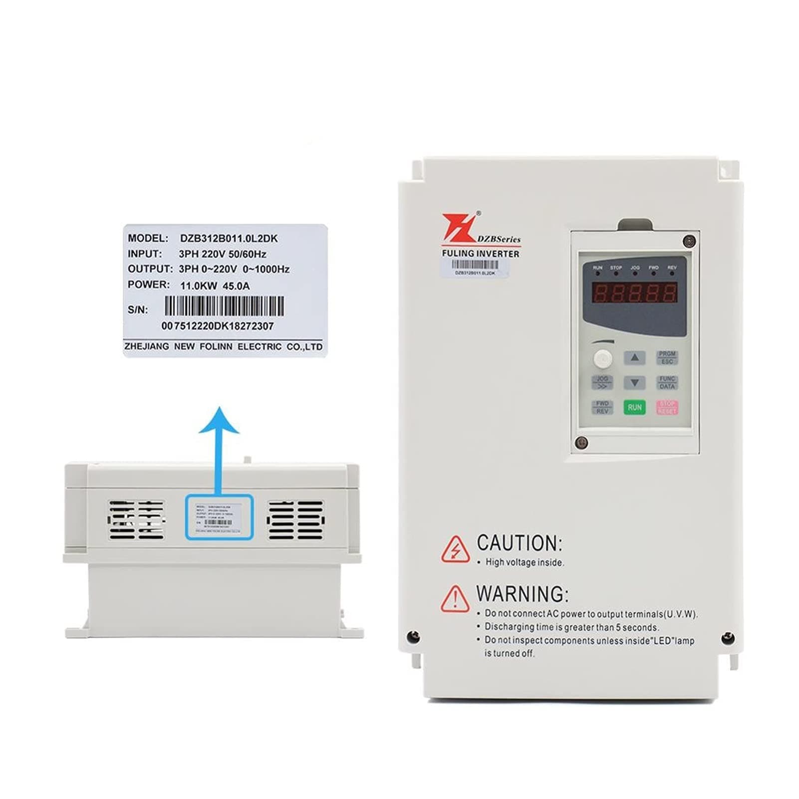 Variable Frequency Drive CNC Spindle Motor Speed Control 11kw VFD Variable Frequency Drive Inverter 1HP Or 3HP Input 3HP Output for CNC Driverl Motor Inverter