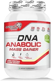 Muscle Garage DNA Anabolic High Protein Powder Mass Weight Gainer (Choco Caramel, 0.9Kg)
