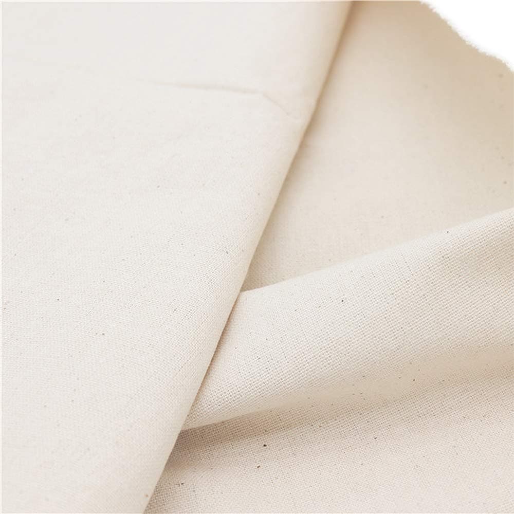 LOVOUS Nature Linen Needlework Fabric, Bright White Solid Linen, 20x62 Inches