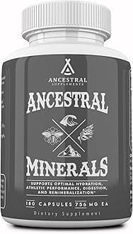 Ancestral Supplements Minerals & Electrolytes - Supports Optimal Hydration, Athletic Performance, Digestion, and Remineralization (30 Day Supply)