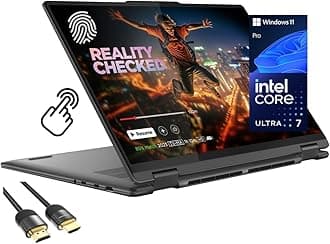 Yoga 7i 2-in-1 Laptop, 16" 2K Touchscreen Display, Core Ultra 7 155U (Up to 4.80 GHz), 16GB DDR5, 512GB PCIe SSD, Wi-Fi 6E, Backlit KB, FP Reader, TB 4, Webcam, Keypad, PDG HDMI, Win 11 Pro