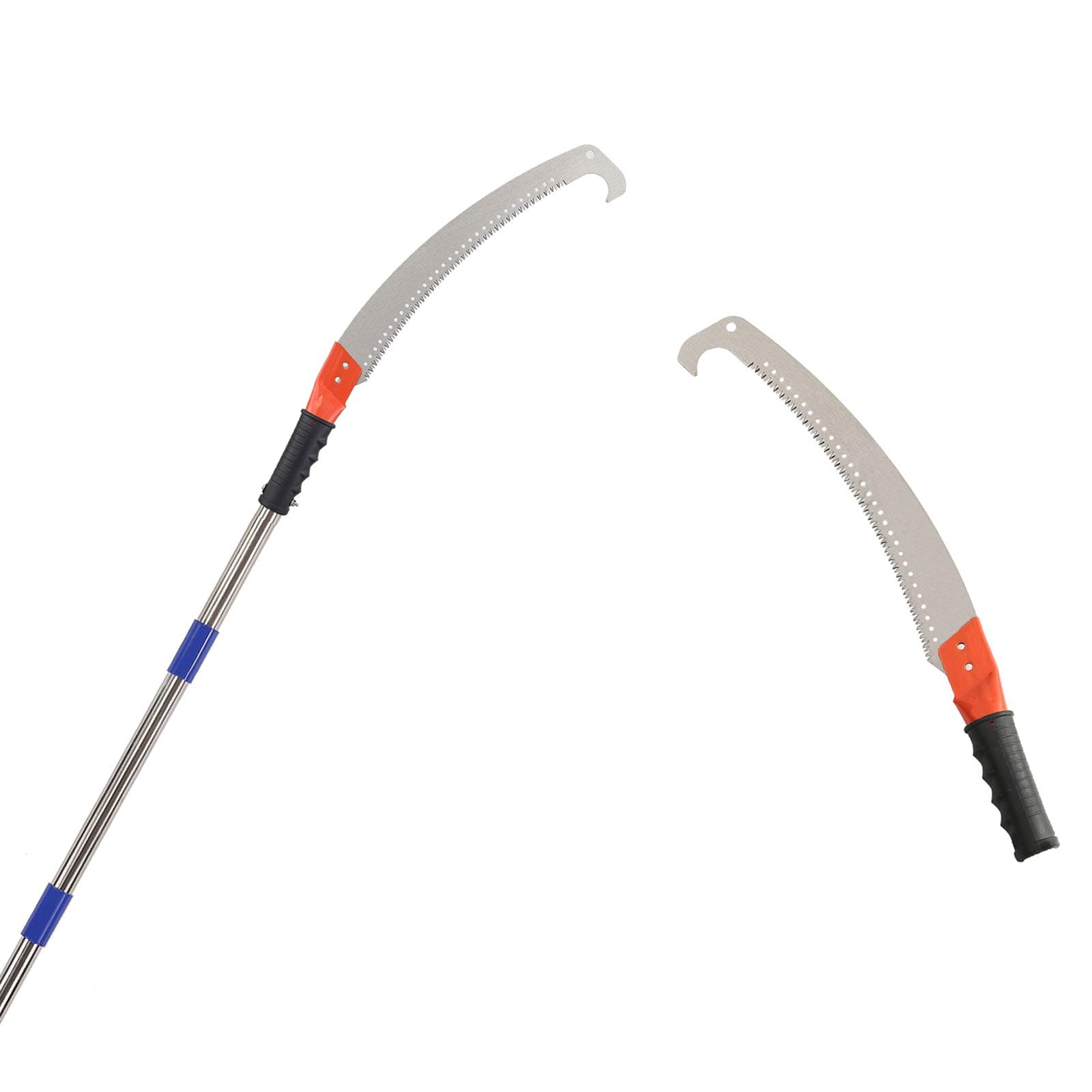 Pole Saw for Tree Trimming, 14FT Pole Tree Trimmer Long Pruning Saw, Manual Pole Cutter for Yard Garden and Patios Trees Branches Cutting