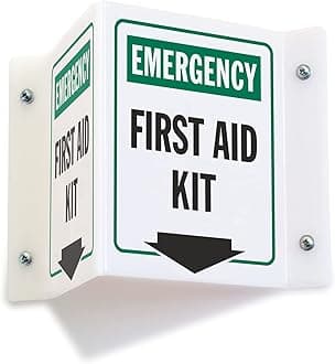 Projecting V-Sign : Emergency First Aid kit, PVC Water Proof Sticker Fixed on SunBoard