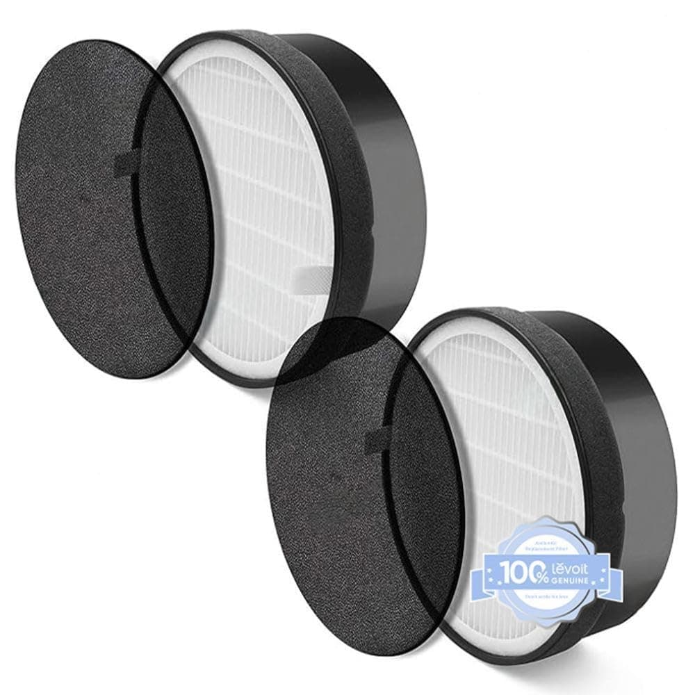 LV-H132 Air Purifier Genuine Replacement Filter, AHAM VERIFIDE, High-Efficiency Activated Carbon for Removal of Smoke, Odor, Allergens, Pollen, LV-H132-RF, 2 Pack