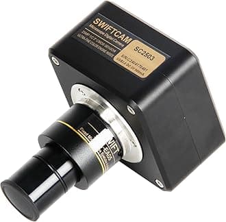 Swiftcam 25 Megapixel Camera for Microscopes, with Reduction Lens, Calibration Kit, Eyetube Adapters, and USB 3.0 Cable, Compatible with Windows/Mac/Linux