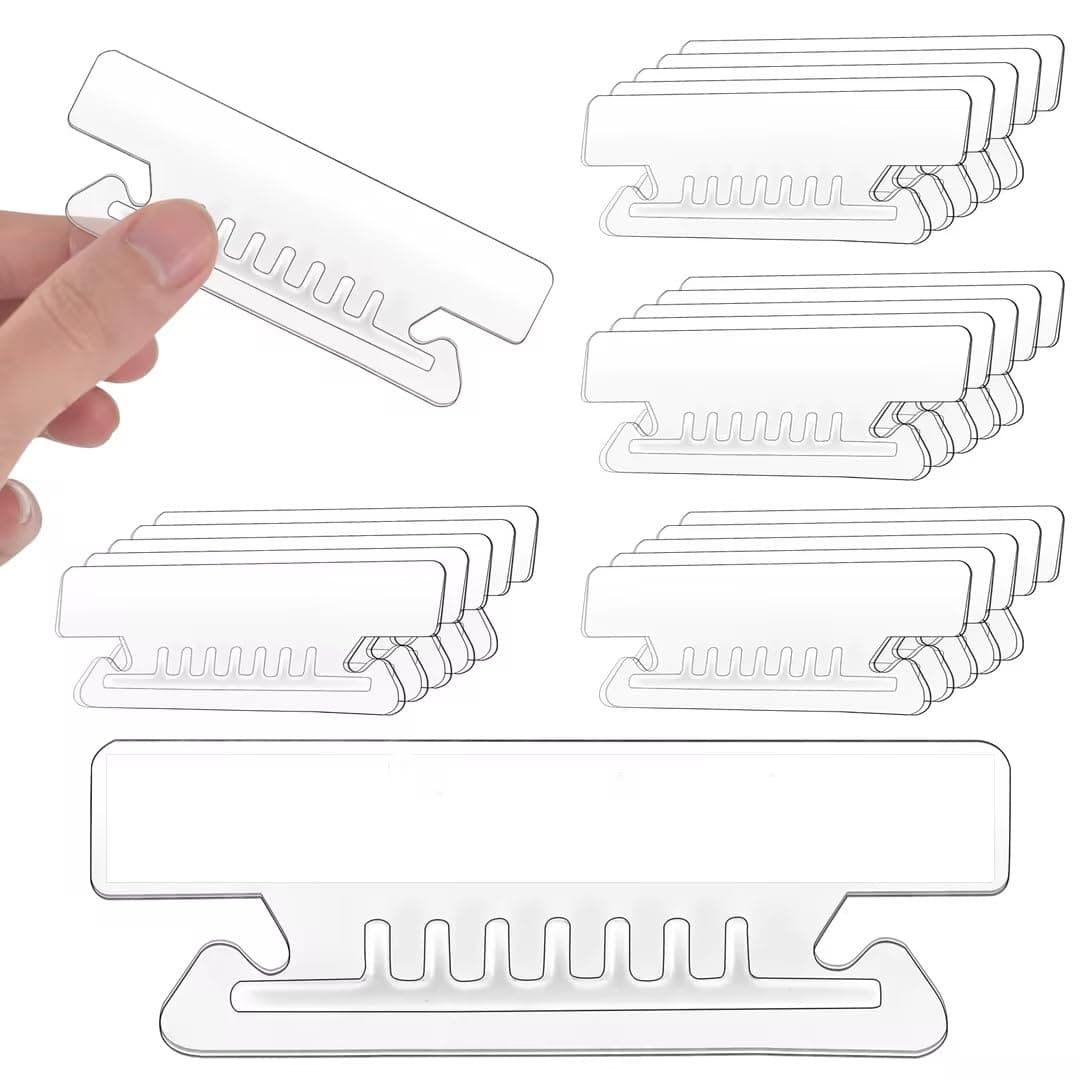 SMAODSGN 100Pcs 3 1/2 Inch Hanging File Folder Tabs Plastic Tabs for Hanging File Folders and Inserts Clear File Folder Tabs Insertable Plastic Tabs for Back to School Organizer Office Room