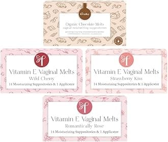 Femallay Organic Vaginal Melts – Variety 4 Pack – 100% Natural Relief for Dryness, Odor & Daily Feminine Discomfort – 14 Count + Applicator