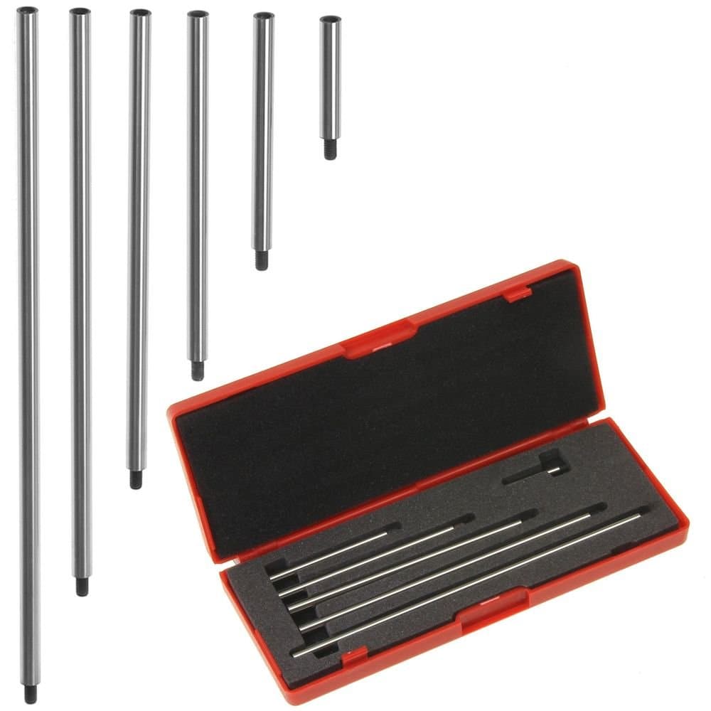 Anytime Tools Dial/Digital Indicator Extension Stem Rod Set 6 Piece 1", 2", 3", 4", 5", 6" Combine to 0-21"