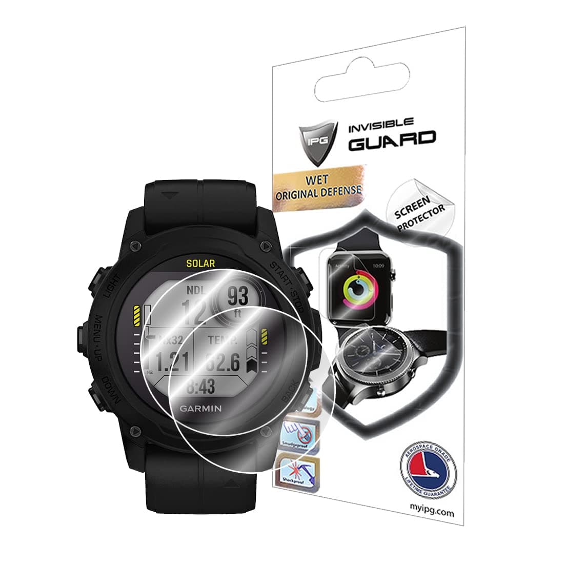 for Garmin Descent G1 Hydrogel Screen Protector (2 Units) Invisible HD Clear Film Anti Scratch Guard-Smooth/Self-Healing/Bubble for G1