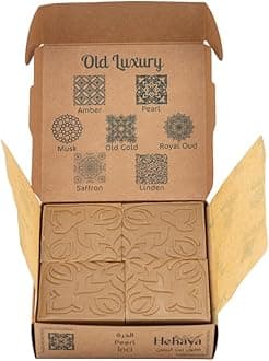 Natural Olive Oil Soap bars with Organic Ingredients, Vegan Soap, Moisturizing, Handmade, Scented With Essential Oils, Body Soap Bars for Women and men (Pearl) (Pack of 4 Bars) 17.6 Ounce