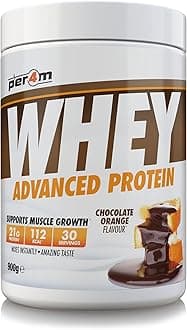 Whey Protein Powder | High Protein Shake for Muscle Growth & Recovery | Low Sugar Gym Supplement | Sports Nutrition Drink + Amino Acids (900g, Chocolate Orange)