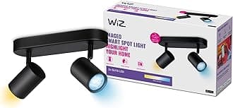 Tunable White Imageo Smart Connected WiFi Ceiling Light Spot Fixture. [2 Spot - Black] App Control for Indoor Home Lighting, Livingroom and Bedroom