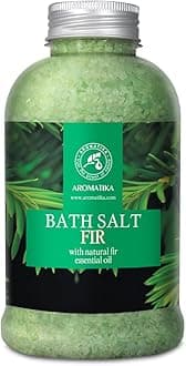 AROMATIKA Pine Bath Salts with Natural Fir Essential Oil – 600 g Aromatherapy Bath Soak for Good Sleep, Relaxing Bath & Stress Relief, Natural Bath Salts for Body Care, Beauty & Home Spa, Gift Idea