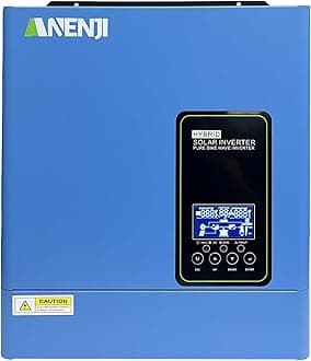 Hybrid Solar Inverter 3000W, 24Vdc to110Vac Off-Grid Inverter,100A MPPT Controller,Support Battery-Less or AGM Lithium Battery, Pure Sine Wave for Home Backup,Solar Systems