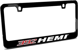 iPick Image for HEMI 392-HEMI UV-LED Printed American-Made Black Metal License Plate Frame