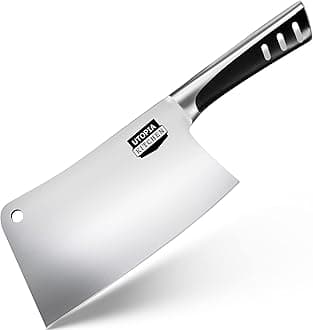 Utopia Kitchen Cleaver Knife Chopper Butcher Knife Stainless Steel for Home Kitchen and Restaurant (8 Inch)