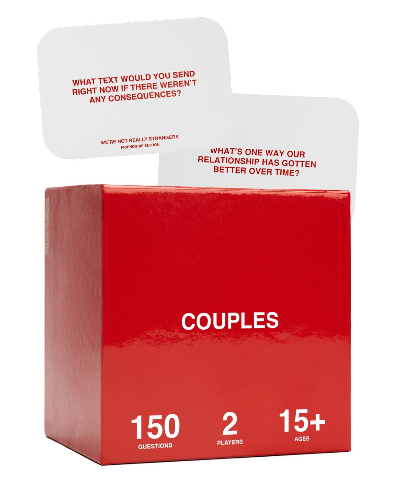 Couples Edition by We’re Not Really Strangers - A Conversational Adult Card Game for Couples to Strengthen Their Relationship, 150 Questions and Wildcards for Date Night with Your Partner