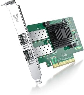 ipolex 10Gb Network Card, 2x SFP+ Port, 10GbE NIC Compare to the Intel X520-DA2, Support Windows Server/Windows/Linux/VMware (Not Support Mac OS, Bypass Mode)
