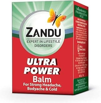 4 x Zandu Balm Ultra Power Balm Multipurpose Solution for Strong Headache Body Ache and Cold 8ml