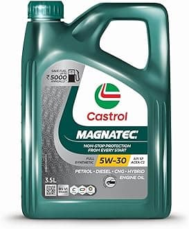 Castrol MAGNATEC 3416662 Stop-Start 5W-30 Full Synthetic Engine Oil for Petrol, Diesel and CNG Cars (3.5L)