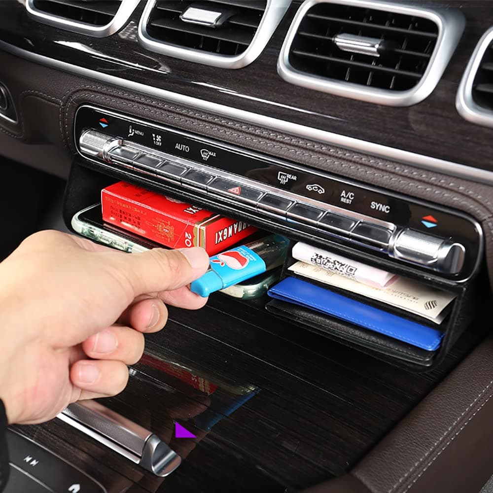 Car Center Console Middle Organizer Tray Armrest Storage Box Container Tray Box for Mercedes Benz GLS450 X167 63 GLE350 W167 Coupe C167 400 580 53 AMG Benz Accessory (ABS Plastic)