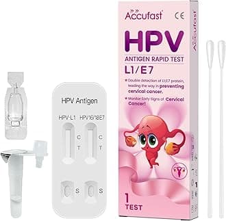 HPV Home Test Kit - L1/E7 Rapid Test Kit for Women, At-Home Early HPV Screening with Swab, Ll/E7 Dual Detection for Accurate HPV Results, Ideal for Women Aged 25+