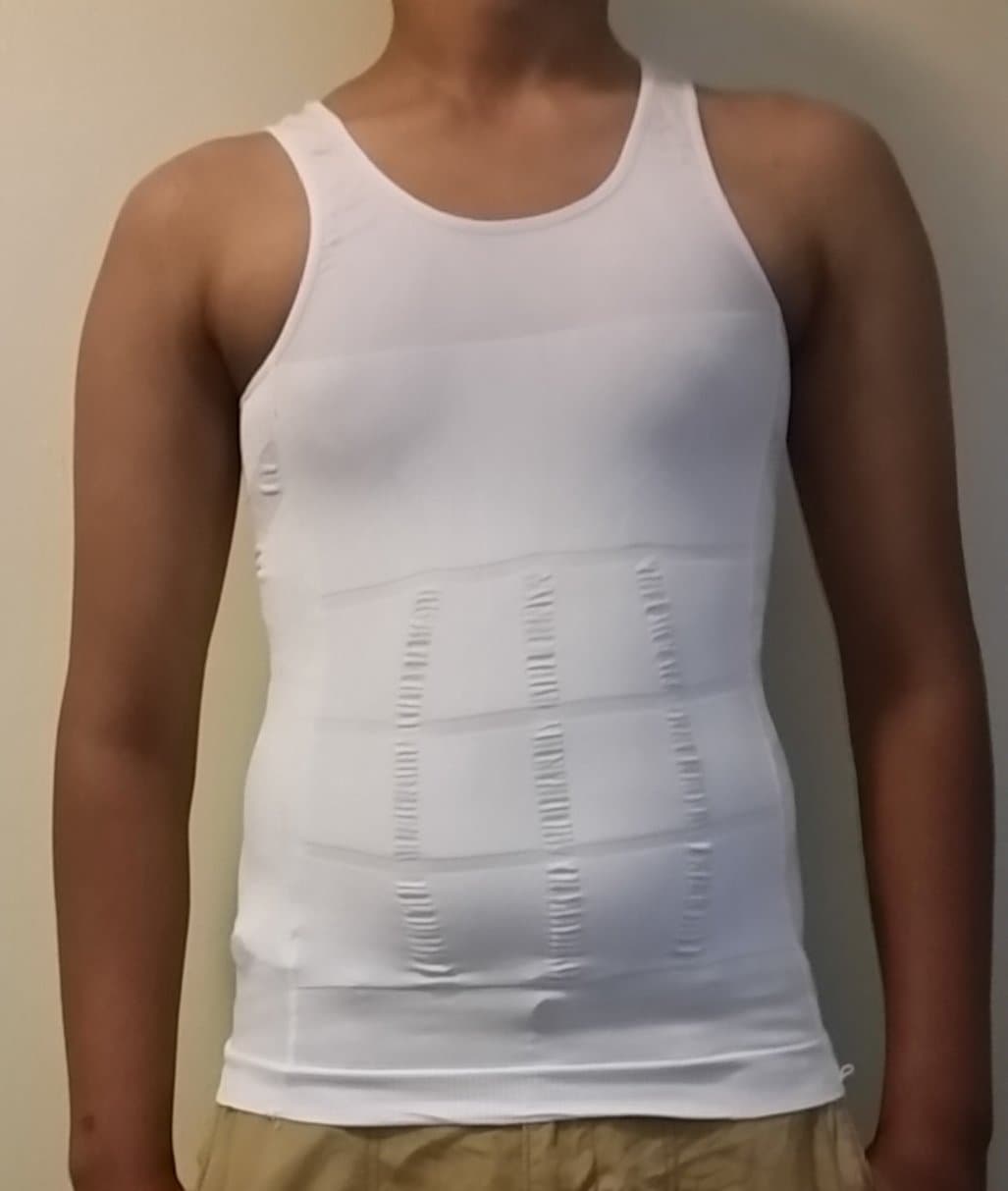 2 Pc DivaDivya Slimming Slim Compression T shirt White/Large