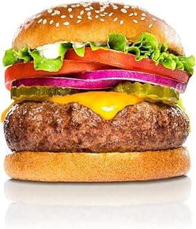 New York Steak & Seafood Pack of 48 Frozen Sirloin Burgers - Premium 8 oz. Each Beef Sirloin for Beef Burgers Patties, Hamburger Patties