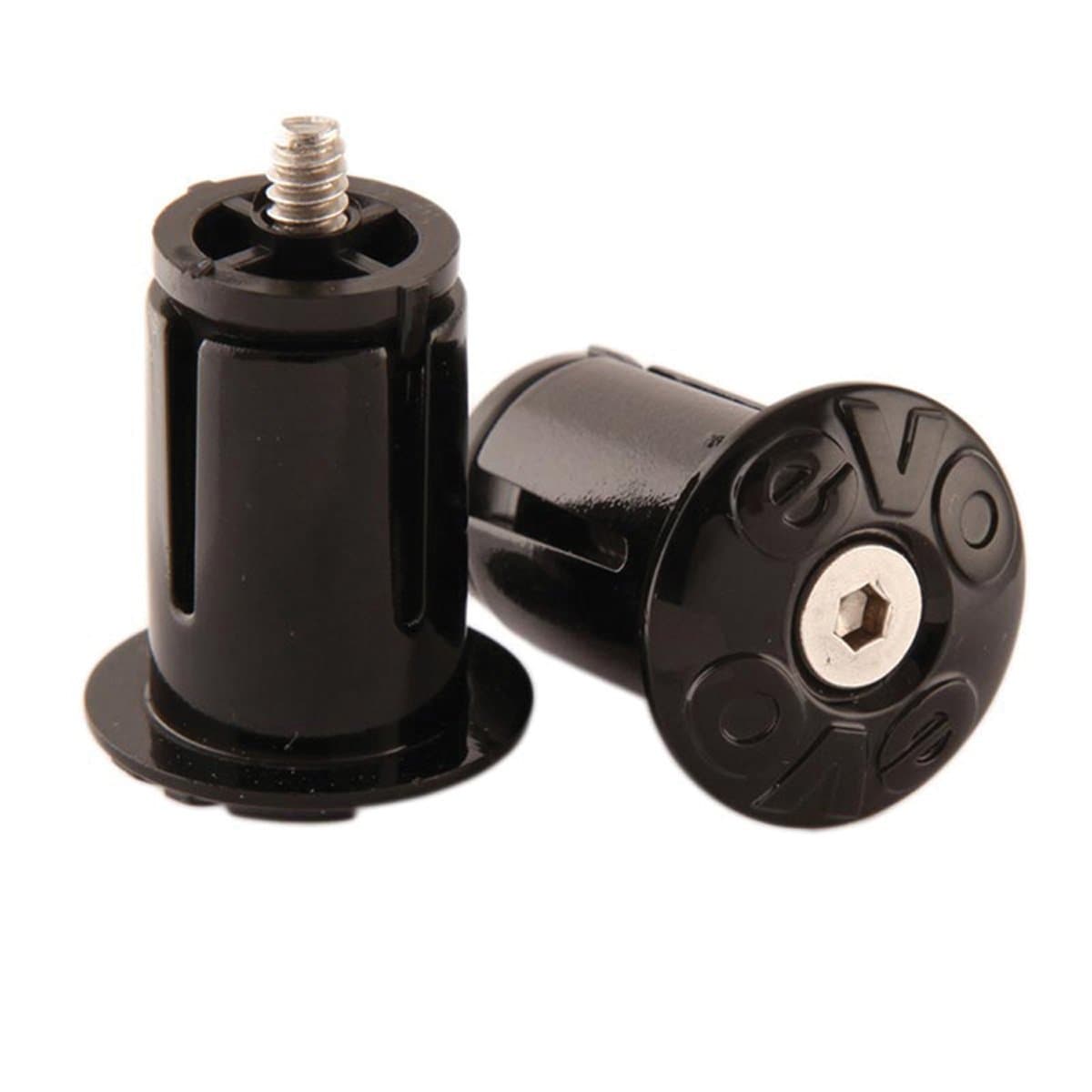 evo, Handlebar Tape end Plugs, Pair, Black