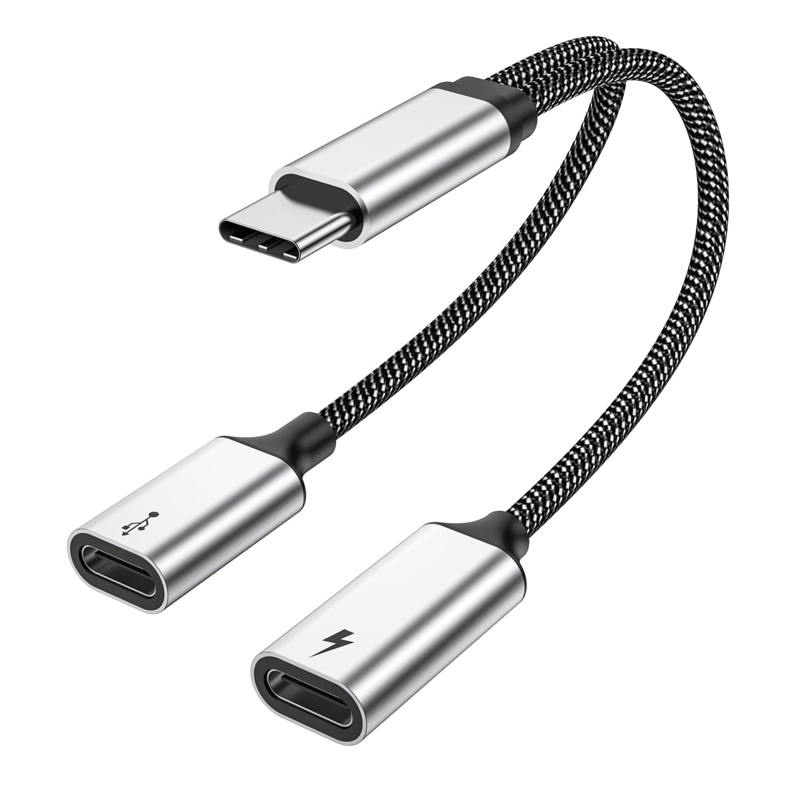 MOGOOD USB C Splitter Type C Y Splitter Cable(NOT for Monitor) C Male to 2USB-C Female Cord (Charging Split NOT Supported) Double USB C Port Hub for Mac,Xbox One,PS5,Quest3