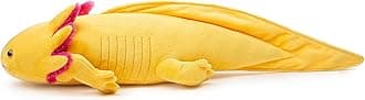 ZHONGXIN MADE Simulation Axolotl Plush Toy-20 Soft Realistic Yellow Axolotl Fish Lizard Creepy Stuffed Animals Cute Yellow Reptilian Toys Real Plushie Toy, Unique Plush Gift Collection for Kids