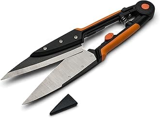 Garden Clippers - Grass Cutter Hand Edging Shears - Straight Yard Scissors for Outdoor Edges, Weeding, or Hedge Shears by Kings County Tools