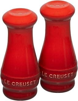 LE CREUSETSalt and Pepper Shakers, Ceramics, Red