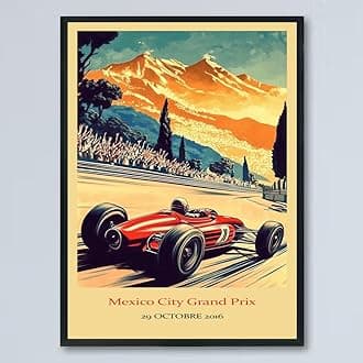 Vintage F1 Racing Mexico City Grand Prix 29 OCTOBRE 2016 Poster, Race Car Print, Vintage Car Racing Poster, Race Fan Gift, Executive Office Decor, F1 Gift Idea CLMnZV